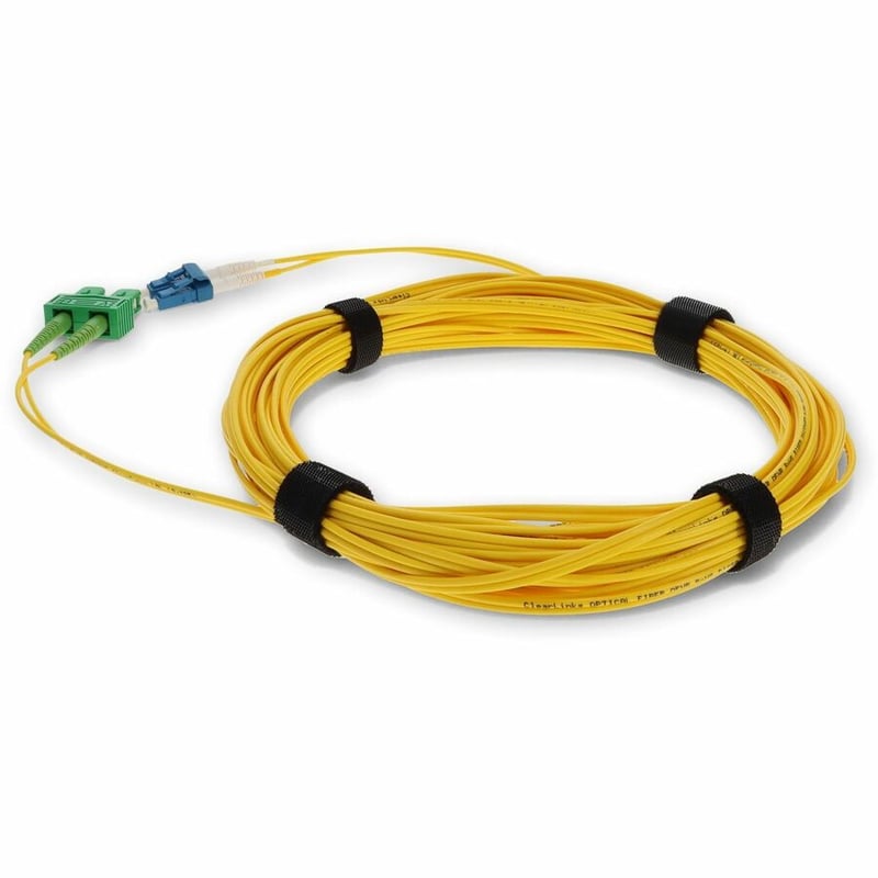 AddOn 5m ASC (Male) to LC (Male) Yellow OS2 Duplex Fiber OFNR (Riser-Rated) Patch Cable - Thumbnail 3