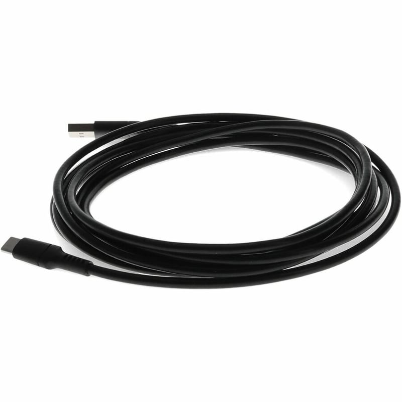 AddOn 1.0m (3.3ft) USB-C Male to USB 2.0 (A) Male Sync and Charge Black Cable - Thumbnail 2