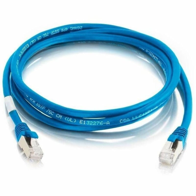 Quiktron Q-Series Patch Cords, CAT6A Shielded, booted, Blue, 10 FT