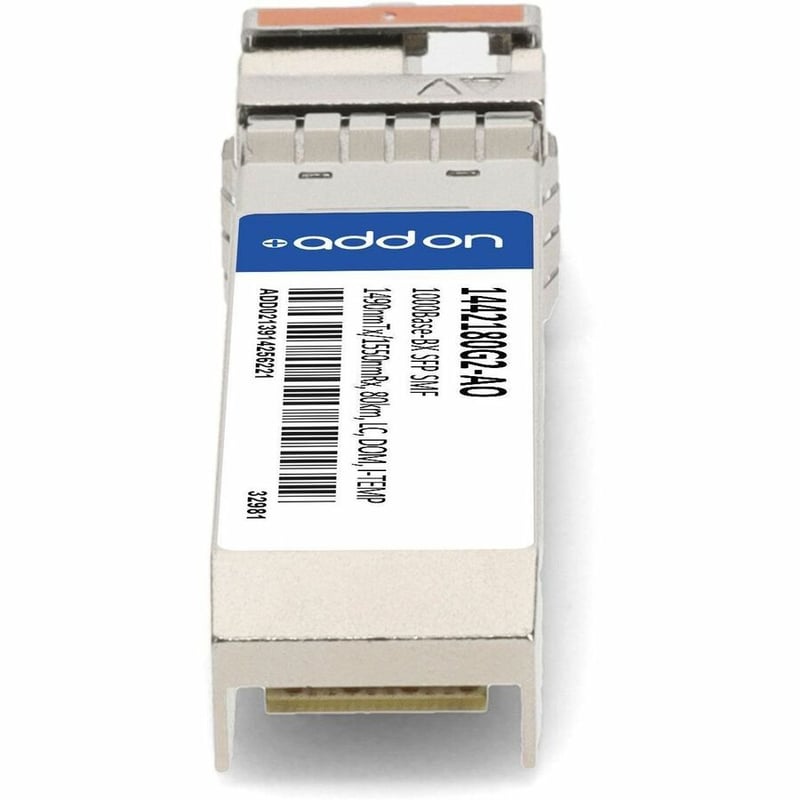 AddOn ADTRAN® 1442180G2 Compatible TAA Compliant 1000Base-BX SFP Transceiver (SMF, 1490nmTx/1550nmRx, 80km, LC, DOM, Rugged) - Thumbnail 4