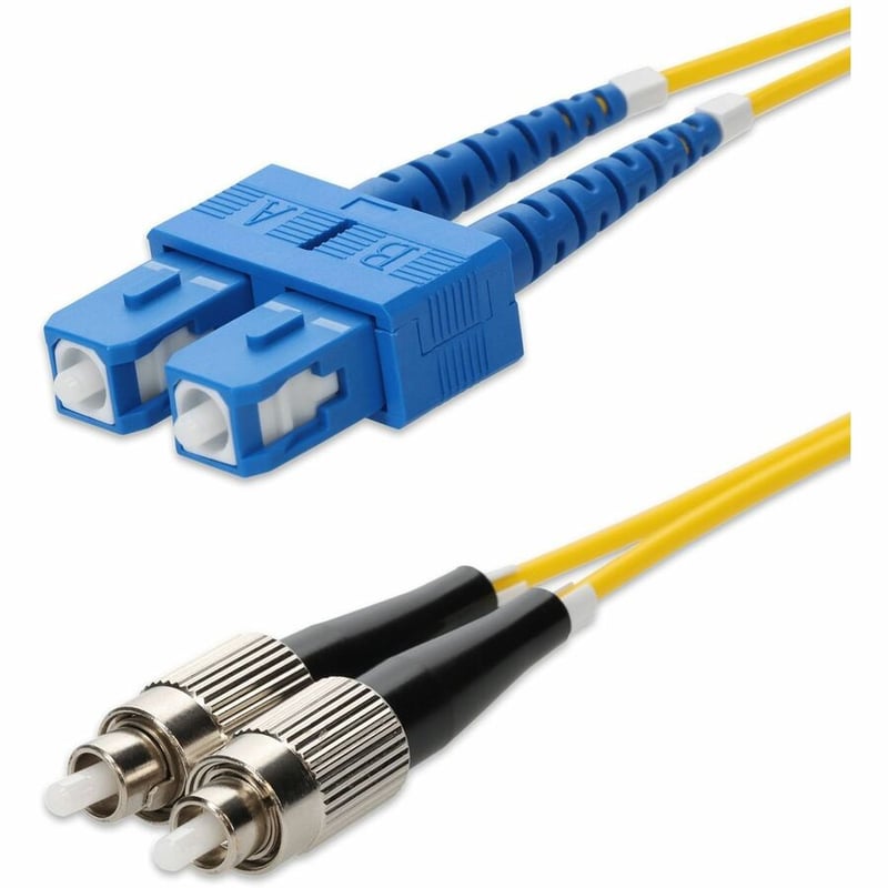 AddOn 6m SC to FC Yellow OS2 Duplex OFNR (Riser-Rated) SMF Fiber Patch Cable - Thumbnail 2