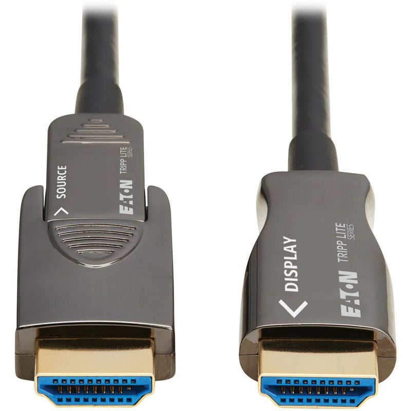 Eaton Tripp Lite series 8K HDMI Fiber Active Optical Cable (AOC) - 8K UHD @ 60 Hz, HDR, Detachable Connector, M/M, Black, 10 m (33 ft.) - Thumbnail 2