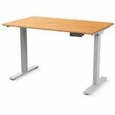 EFLOAT GO 2.0 SIT/STAND T-FOOT STYLE TABLE WITH 24IN X 48IN BAMBOO SURFACE AND T