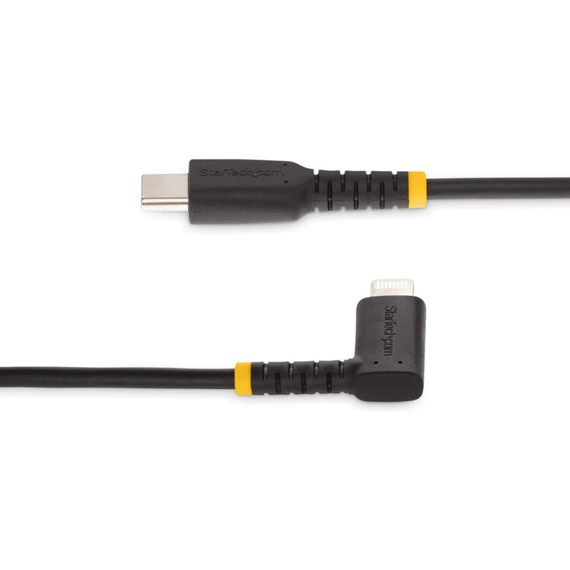 StarTech.com 3ft (1m) Durable USB-C to Lightning Cable, Right-Angled Heavy Duty USB Type-C to Lightning Charging/Sync Cord - Thumbnail 3