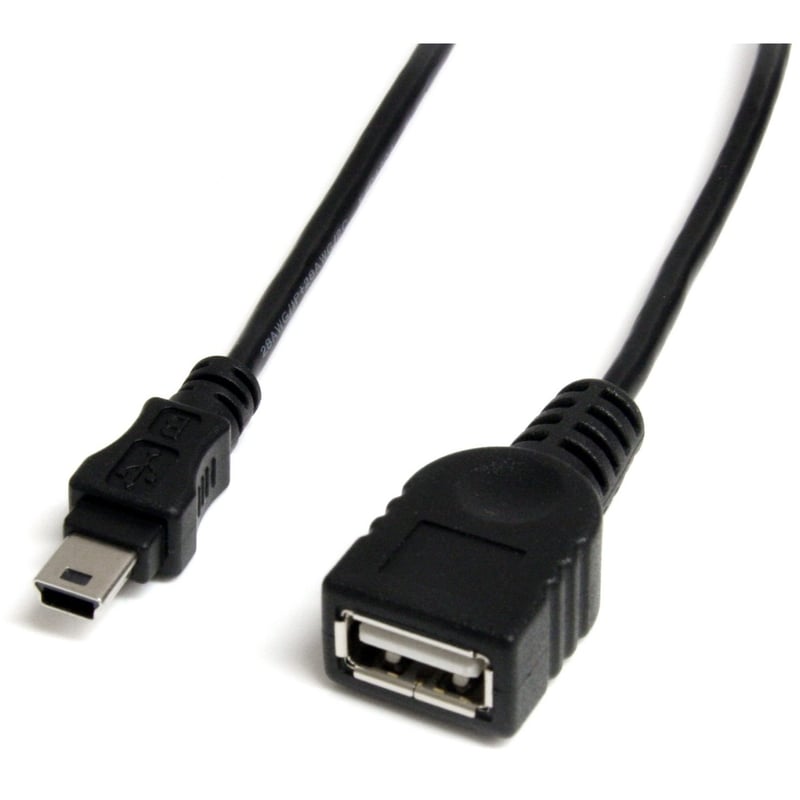 StarTech.com 1 ft Mini USB 2.0 Cable - USB A to Mini B F/M - Thumbnail 1