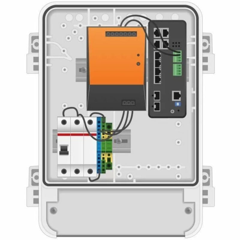 AXIS TQ1817-VE Mounting Box for Power Supply, Media Converter - White - TAA Compliant - Thumbnail 3
