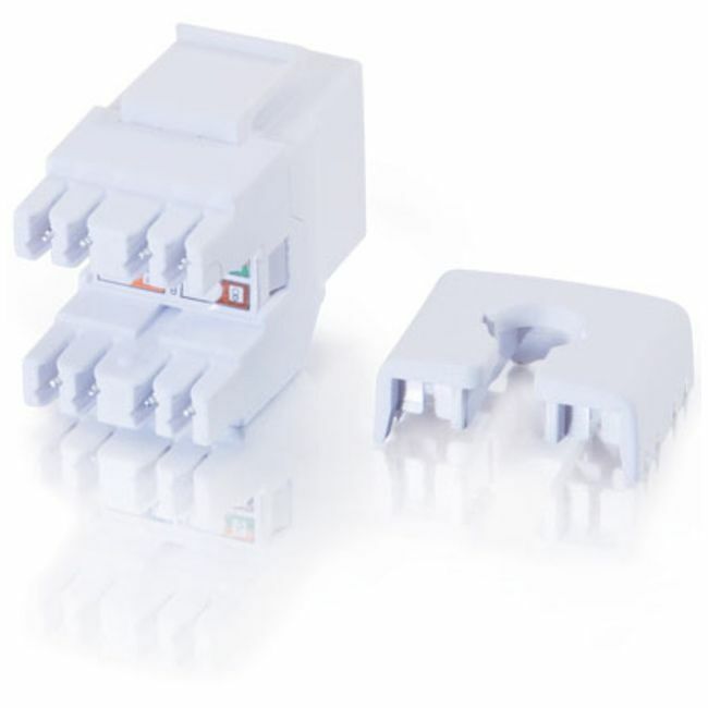 CAT6 180 KEYSTONE JACK WHT - Thumbnail 1
