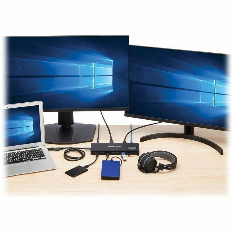 USB-C UNIV DOCK DUAL DISPLAY 4K HDMI DP GBE 100W PD CHARGING - Thumbnail 3