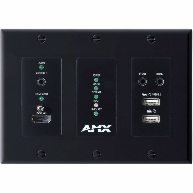 AMX 4K60 MWC/Dante AV-A Decoder Wallplate - Thumbnail 1