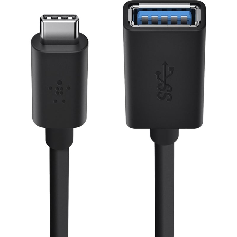 Belkin USB-C to USB-A Adapter - USB 3.0 Charger - 5 Gbps - Black - Thumbnail 4