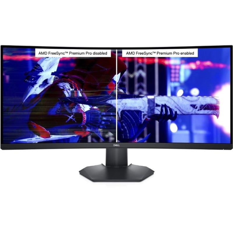 Dell S3422DWG 34" Class UW-QHD Curved Screen Gaming LCD Monitor - 21:9 - Black - Thumbnail 3