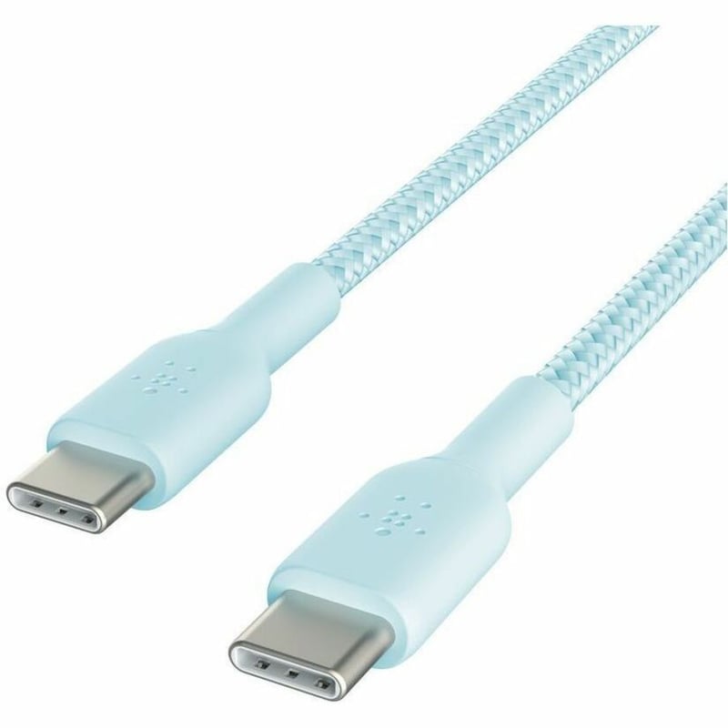 BRAIDED PVC USB-C CHARGE CABLE 60W BLUE 2M - Thumbnail 5