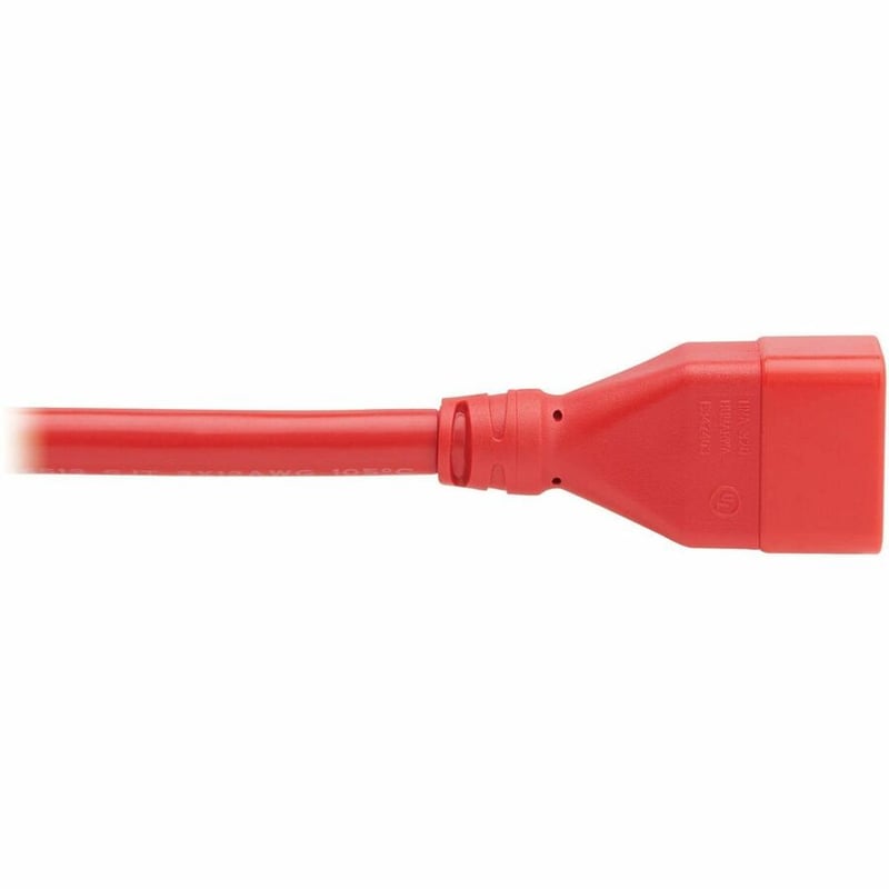 POWER EXTENSION CORD C20 C19 HEAVY-DUTY 20A 250V 12 AWG RED 6FT - Thumbnail 5