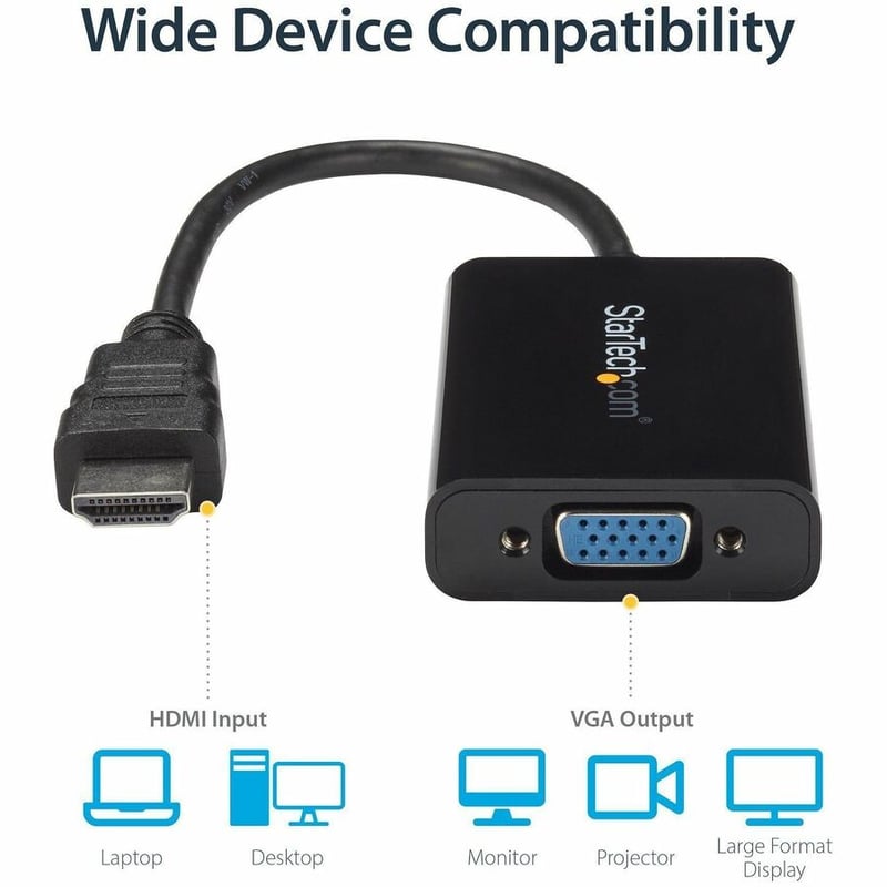 StarTech.com HDMI to VGA Video Adapter Converter with Audio for Desktop PC / Laptop / Ultrabook - 1920x1200 - Thumbnail 5