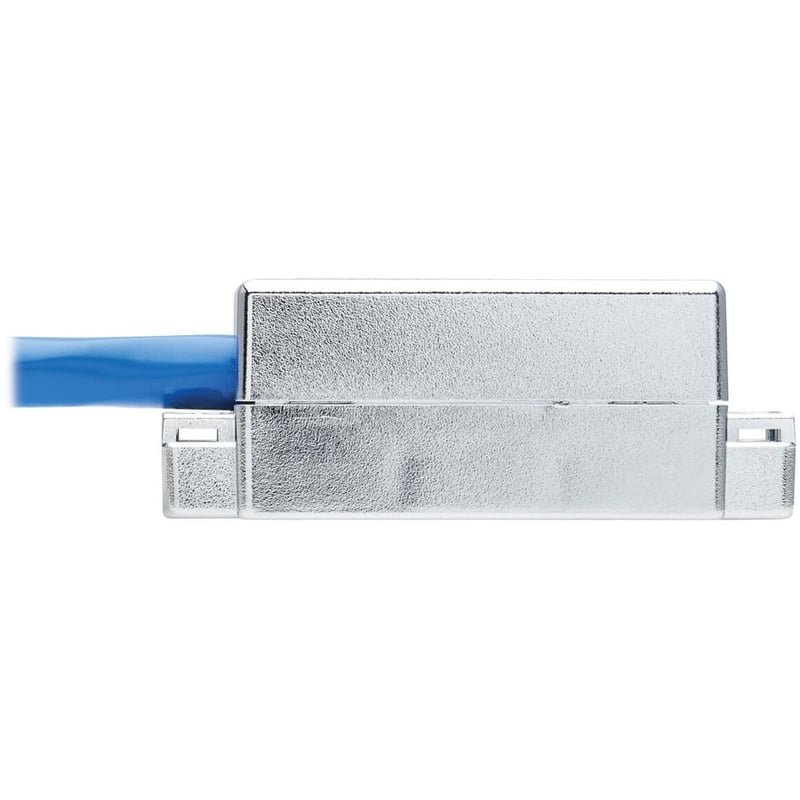 Tripp Lite by Eaton Cat6a Junction Box Cable Assembly - Surface Mount Shielded PoE+ RJ45/110 Punchdown 18-in. (45.72 cm) Blue