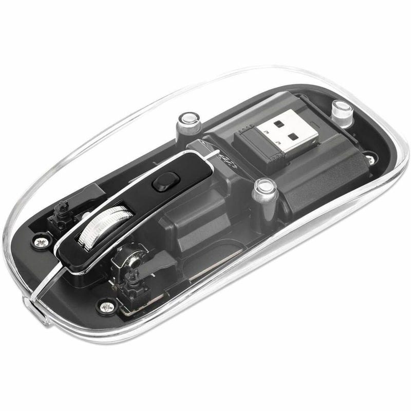 Manhattan Transparent Rechargeable Wireless USB Mouse - Thumbnail 1