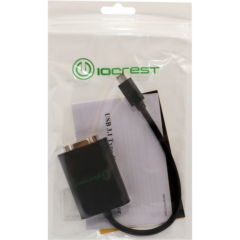 IO Crest USB 3.1 Type-C (DP) to VGA Adapter Type-C (DP Alt Mode) to VGA - Thumbnail 4