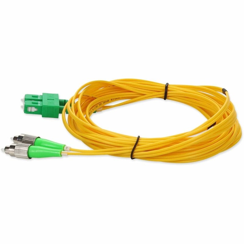 AddOn 1m ASC to AFC Yellow OS2 Duplex OFNR (Riser-Rated) SMF Fiber Patch Cable - Thumbnail 2
