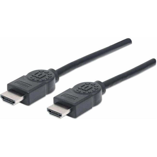 Manhattan HDMI Male to Male High Speed Shielded Cable with Ethernet, 16.5', Black - Thumbnail 1