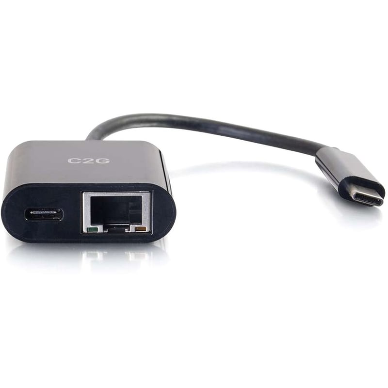 C2G USB C to Ethernet Adapter with Ethernet - Thumbnail 1