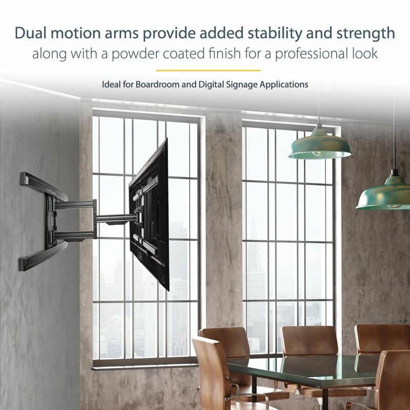 StarTech.com TV Wall Mount for up to 80" VESA Mount Displays - Low Profile Full Motion TV Mount - Heavy Duty Adjustable Articulating Arm - Thumbnail 3