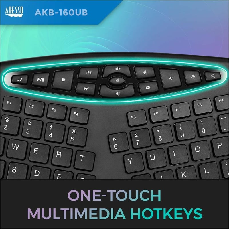 Adesso TruForm Ergonomic Desktop Keyboard - Thumbnail 3