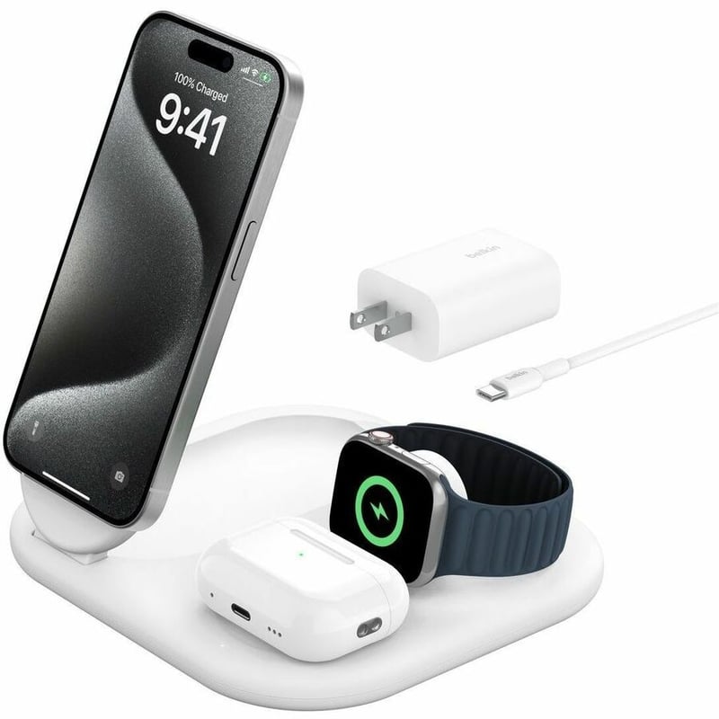 QI2 3-IN-1 MAGNETIC WIRELESS CHARGING STAND WHITE - Thumbnail 2