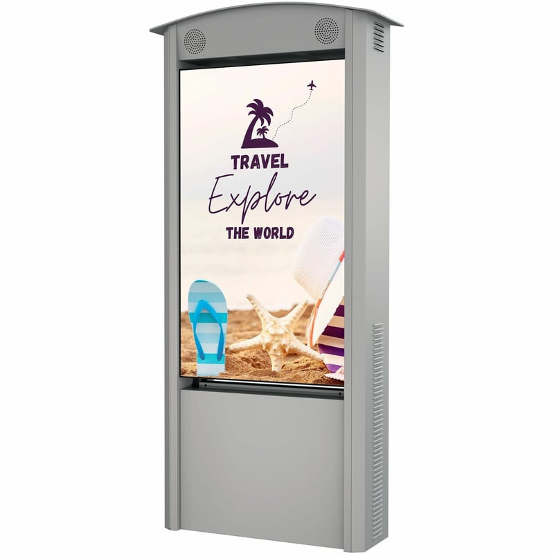 Dual-Sided Smart City Kiosk with (2) 55" Xtreme™ High Bright Outdoor Displays - Thumbnail 1