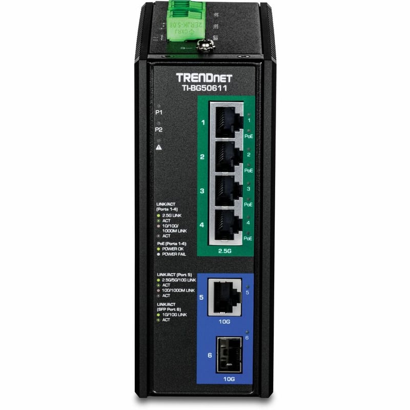 6-PORT INDUSTRIAL 2.5G POE DIN-RAIL SWITCH WITH 10G PORTS - Thumbnail 3