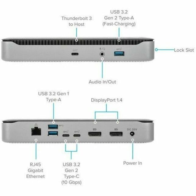 Targus Thunderbolt 3 DV4K Docking Station with 85W Power Delivery - Thumbnail 5