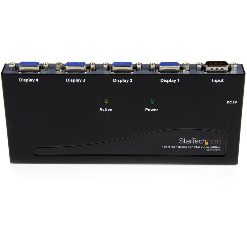 StarTech.com 4 Port High Resolution VGA Video Splitter - 300 MHz - VideoView Pro 47 Port High Resolution 300 MHz Video Splitter - Video splitter - 4 ports - Thumbnail 2