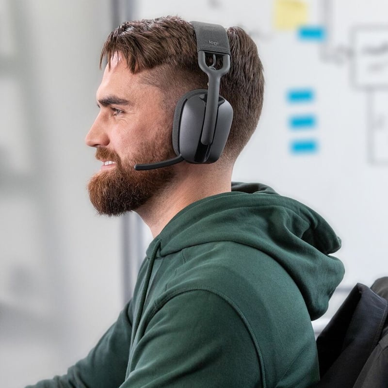 Logitech Zone Vibe 100 Lightweight Wireless Over-Ear Headphones, Graphite, 981-001256