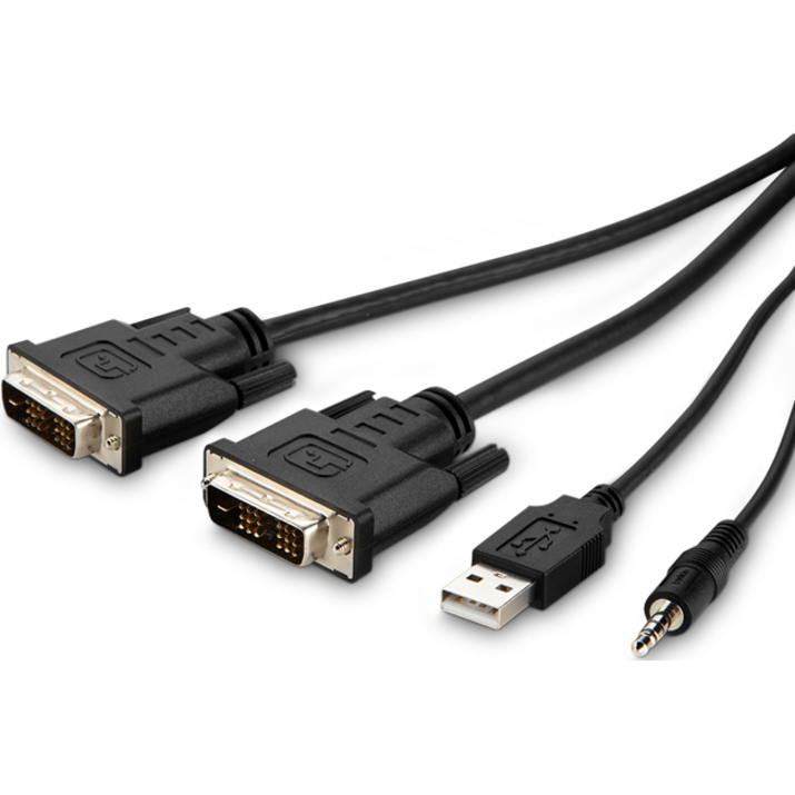Belkin TAA 2 DVI t-to HDMI/USB/AUD CBL, VD MM; USB A/B, 6' - Thumbnail 2