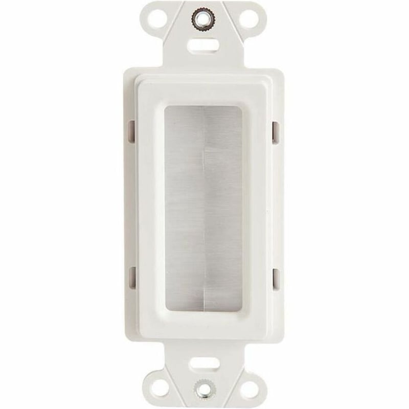 Sanus In-Wall Cable Management Brush Wall Plate - Antique White - Thumbnail 3