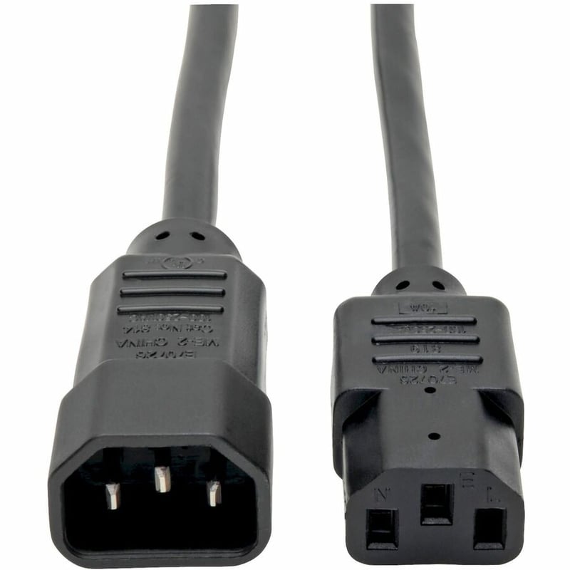Eaton Tripp Lite Series PDU Power Cord, C13 to C14 - 10A, 250V, 18 AWG, 6 ft. (1.83 m), Black - Thumbnail 2