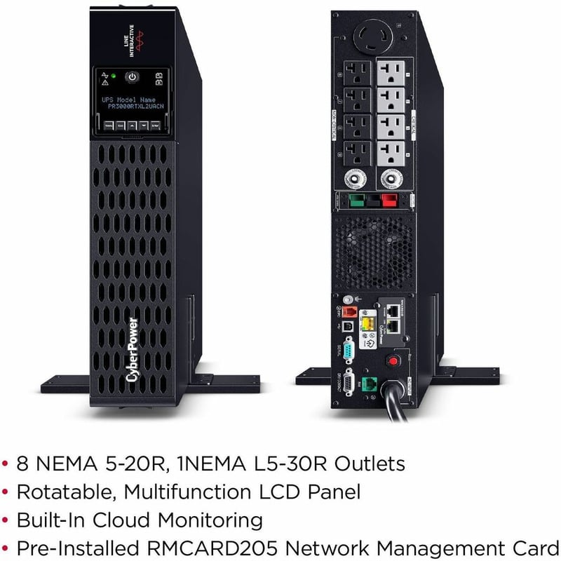 CYBERPOWER PR3000RTXL2UACN UPS 2U 8XNEMA 5-20R + 1 L5-30R CLOUD - Thumbnail 2