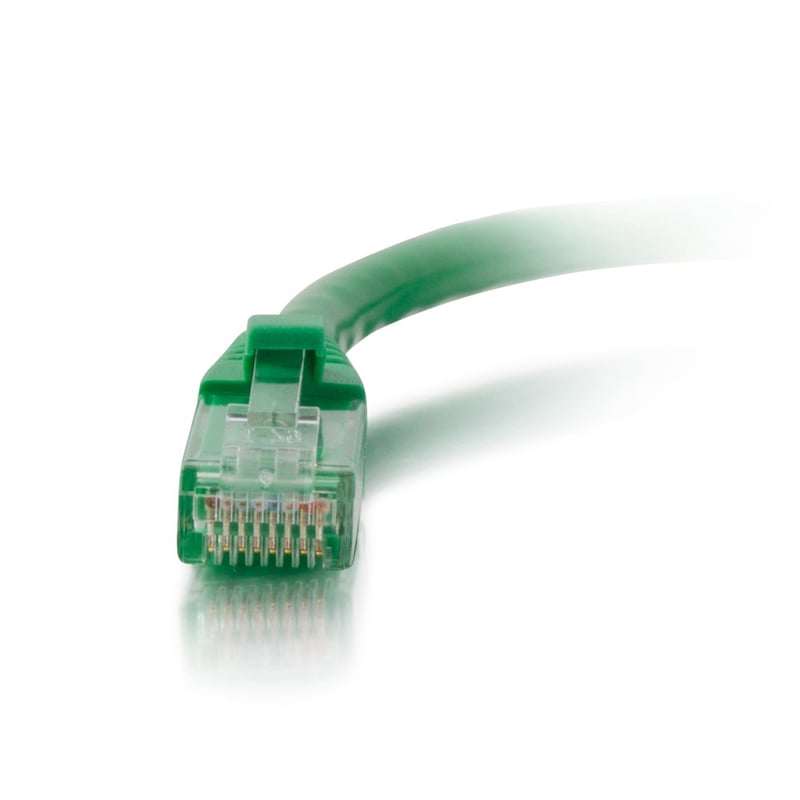 C2G 2ft Cat6a Unshielded Ethernet Cable Cat 6a Network Patch Cable - Green - Thumbnail 2