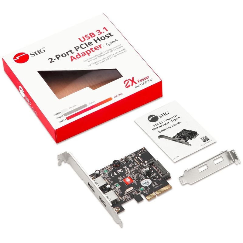 SIIG USB 3.1 2 Port PCIe Host Adapter - Type A - Thumbnail 5