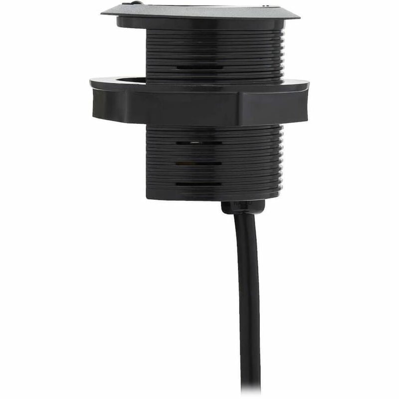 Tripp Lite by Eaton Protect It! In-Desktop Power Grommet - NEMA 5-15P 2x USB-A Charging Surge Protection 10 ft. Cord Antimicrobial Black - Thumbnail 3