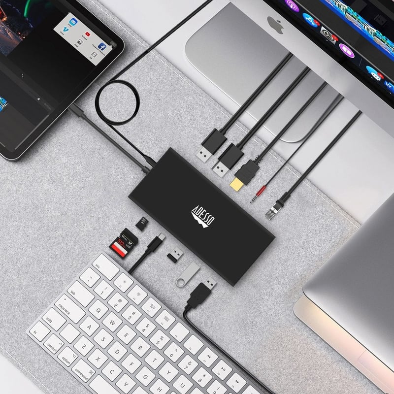 Adesso 12-in-1 USB-C Multi-Port Docking Station (TAA Compliant) - Thumbnail 3