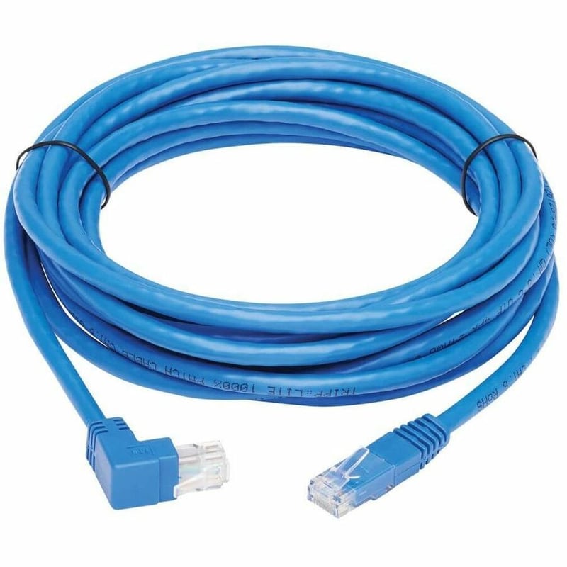 Tripp Lite by Eaton Up-Angle Cat6 Gigabit Molded UTP Ethernet Cable (RJ45 Right-Angle Up M to RJ45 M) Blue 20 ft. (6.09 m) - Thumbnail 2
