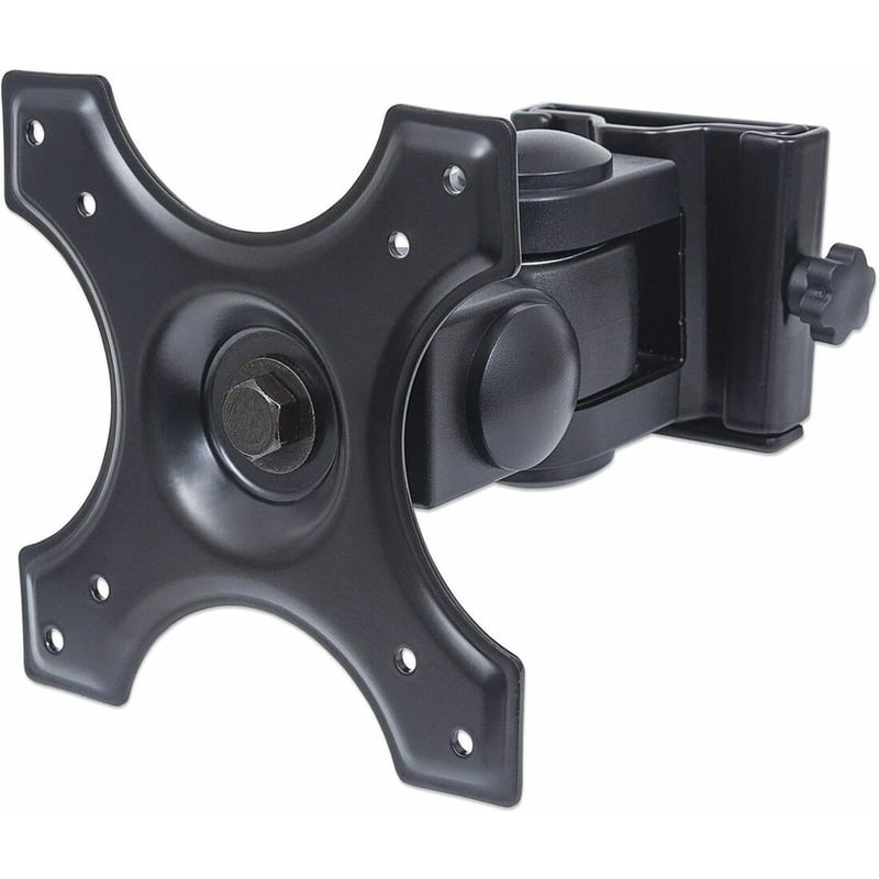 Wall Mount for TV & Monitors (Tilt and Swivel 2 pivots), For screens 13" to 27" , VESA compatability: 75x75mm and 100x100mm - check the dimensions of the four mounting holes on back of screen to ensure it fits, Max 12kg, Black, Bracket - Thumbnail 1