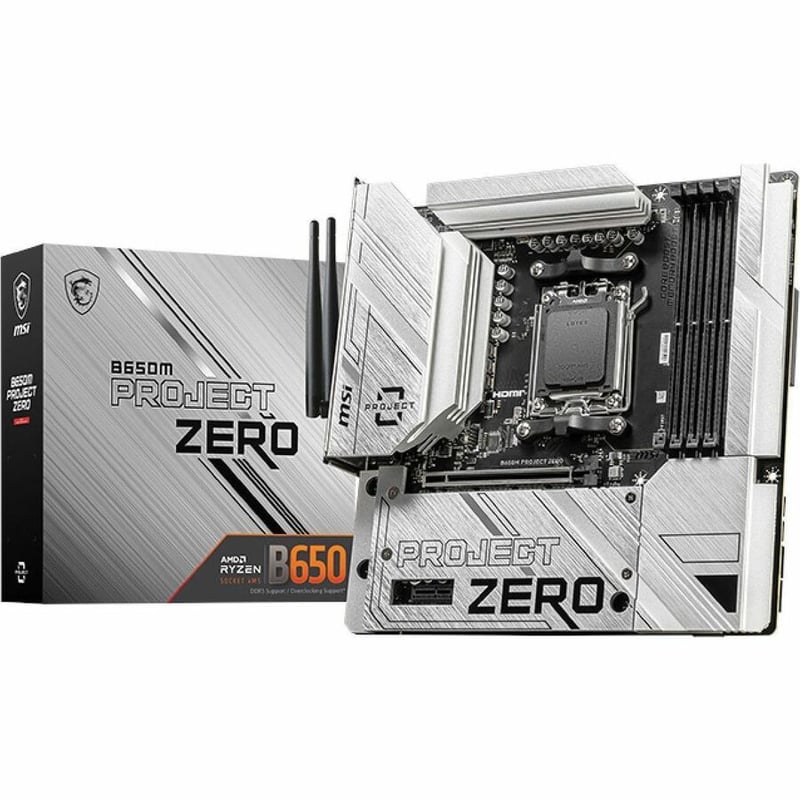 MSI B650M PROJECT ZERO AM5 MICRO-ATX MOTHERBOARD