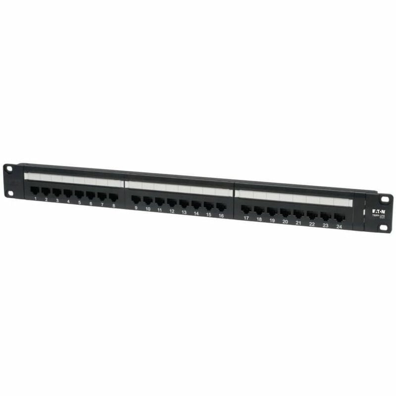 Tripp Lite by Eaton 24-Port Cat6 Cat5 Patch Panel Rackmount 110 Punch Down RJ45 Ethernet 1URM - Thumbnail 1