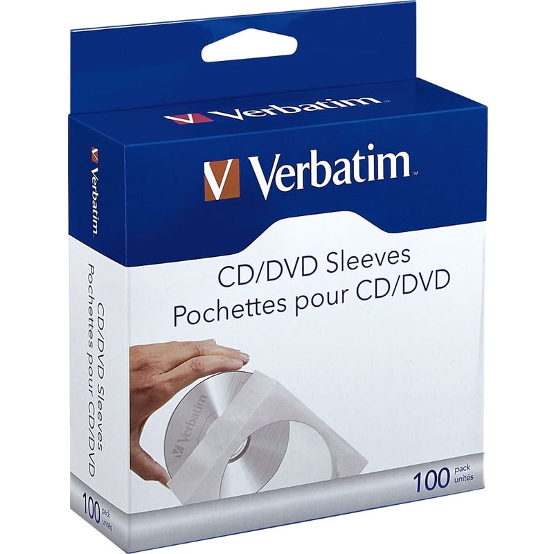 CD/DVD Paper Sleeves with Clear Window - 100pk Box - Thumbnail 1