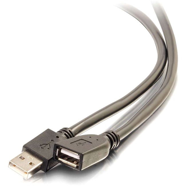 C2G 50ft USB 2.0 A Active Extension Cable - M/F Plenum - USB Extension - Thumbnail 1