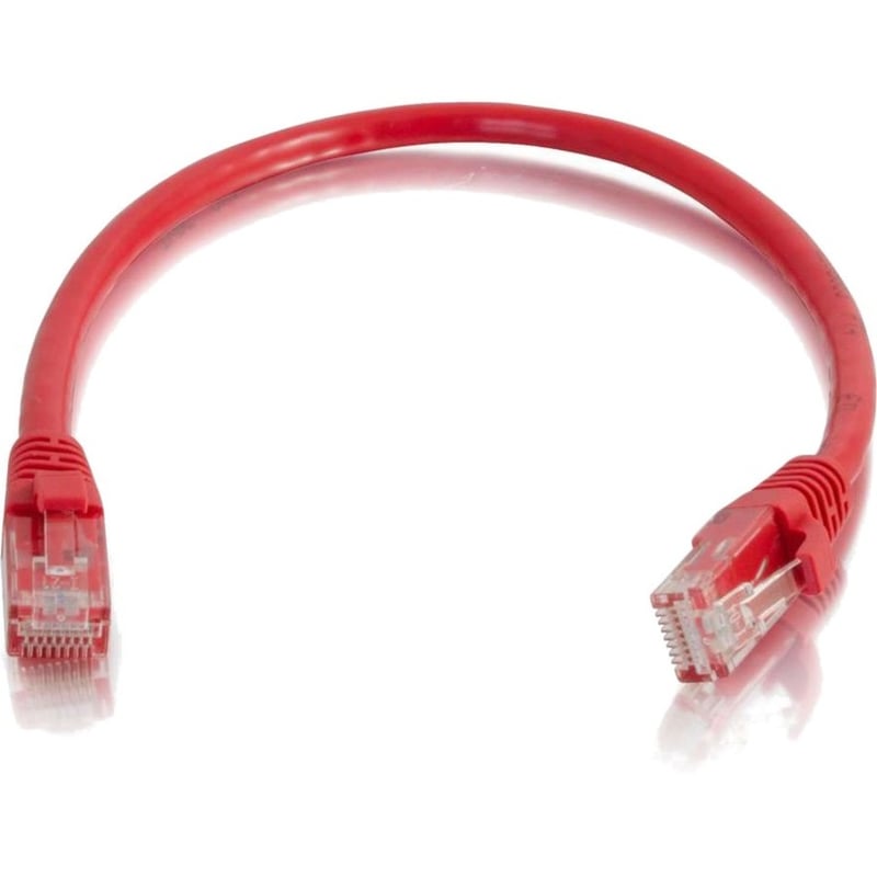 Quiktron 10FT V-Series CAT6A Snagless (UTP) Ethernet Network Patch Cable, CM Rated - Red