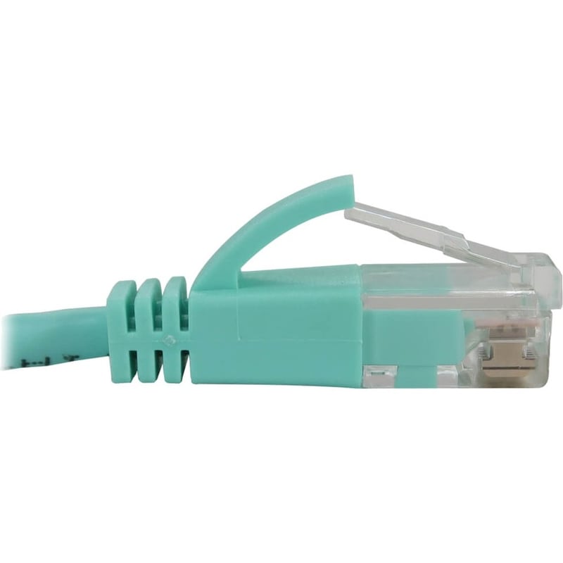Eaton Tripp Lite Series Cat6a 10G Snagless Molded Slim UTP Ethernet Cable (RJ45 M/M), PoE, Aqua, 3 ft. (0.9 m) - Thumbnail 4