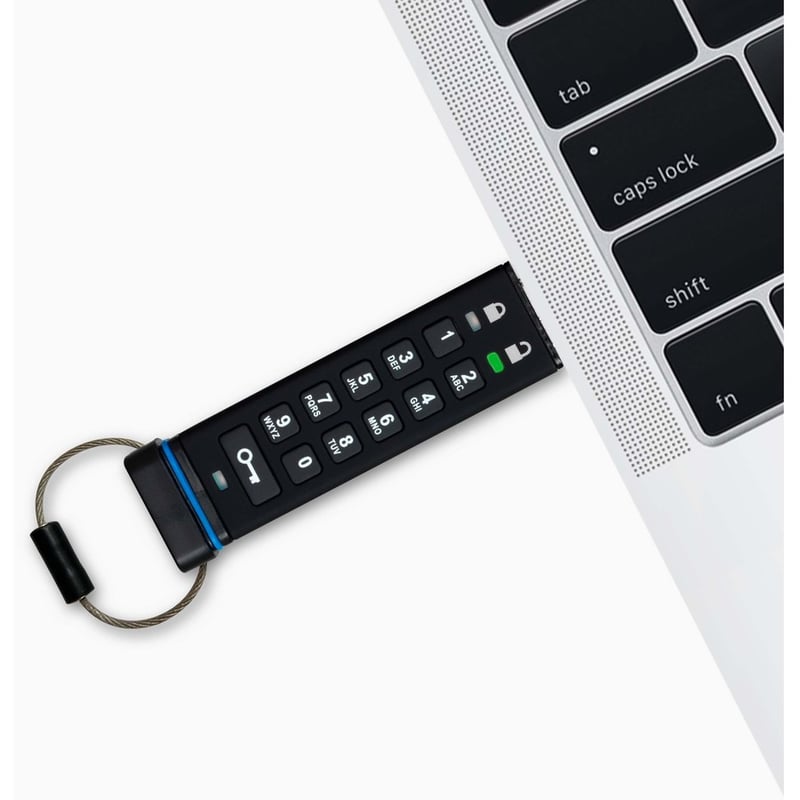 iStorage datAshur 32 GB Secure Flash Drive | Password protected | Dust & Water Resistant | Portable | Hardware Encryption | USB 2.0 | IS-FL-DA-256-32 - Thumbnail 5