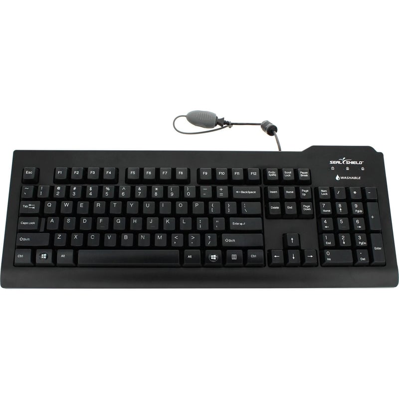 SEAL SHIELD SILVER KEYBOARD UNIVERSAL USB QWERTY US ENGLISH - Thumbnail 1